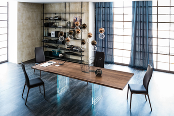 IKON - Extending rectangular wood and glass table by Cattelan Italia - view 3